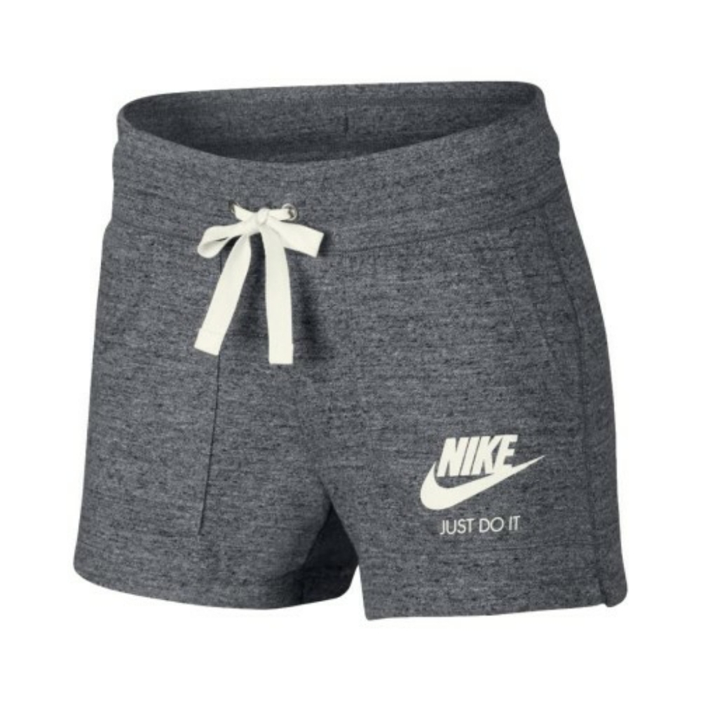 Nike Gray Athletic Shorts with White Drawstring